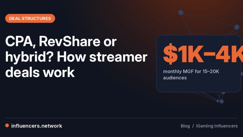 Casino Streamer Deals Explained: CPA, RevShare, Hybrid & MGF